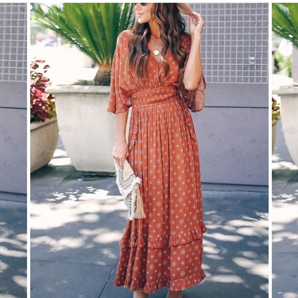 V Neck Tunic Maxi Dress - Picture 5 of 5